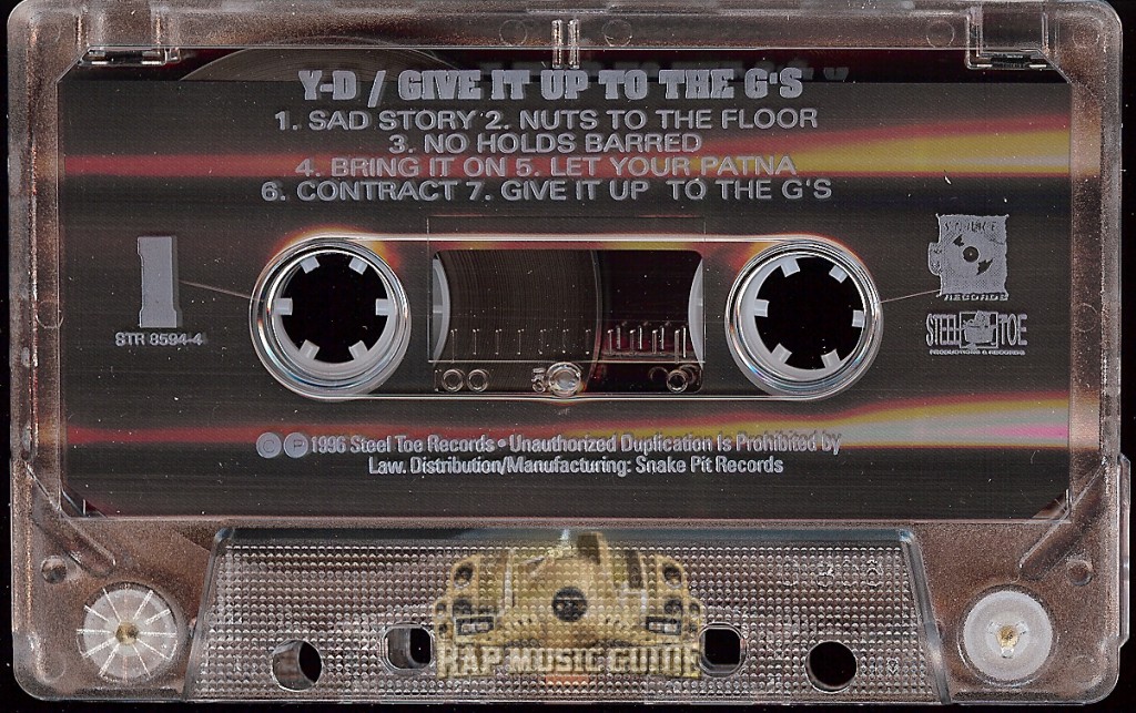 Y-D - Give It Up To The G's: Cassette Tape | Rap Music Guide